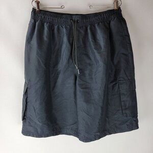 Tesla Mens Size XL Black Lined Drawstring Elastic Waist Swim Trunks